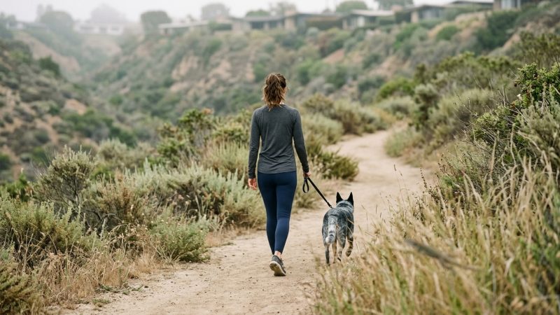 Morning walk on a canyon trail in Clairemont, San Diego