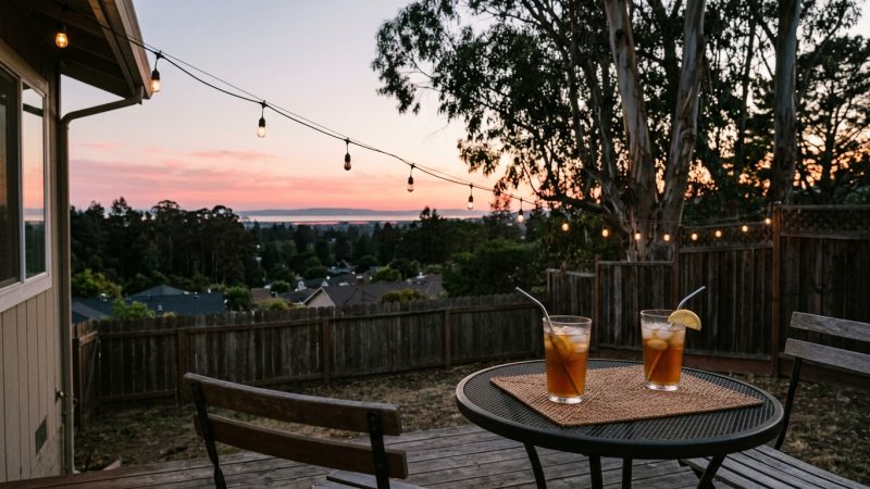 Bay Ho view lot overlooking Mission Bay at sunset, San Diego