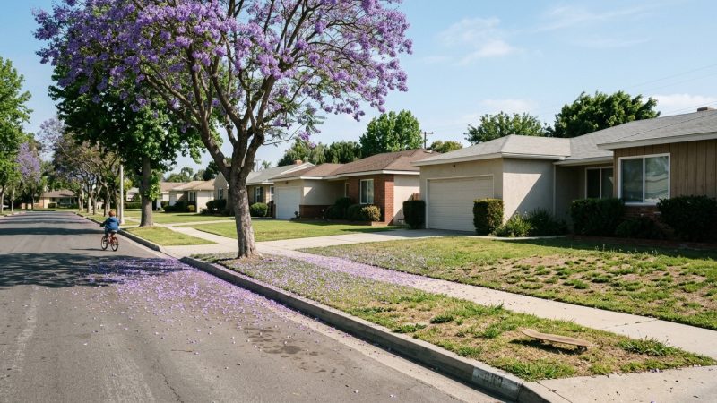 Mid-century ranch street in Clairemont Mesa East, San Diego